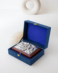 Silver Radha Krishna Handcrafted Wooden Box - Silken