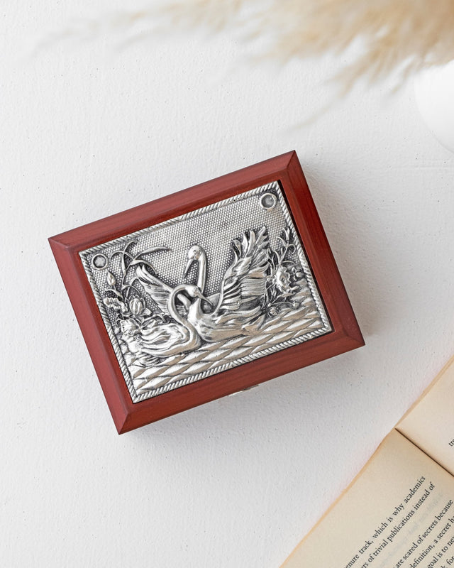 Silver Swan Keepsake Box - Silken