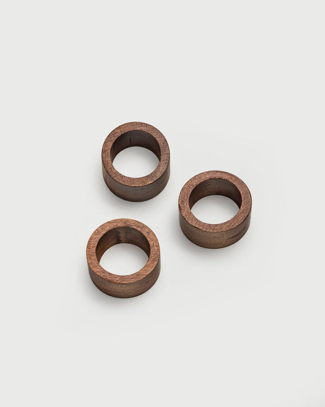 Wooden Napkin Rings - Round - Silken