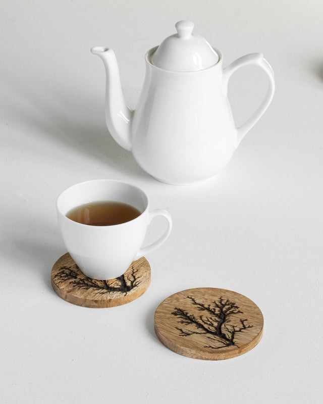 Wooden Lichtenberg Coasters (Round) - Silken