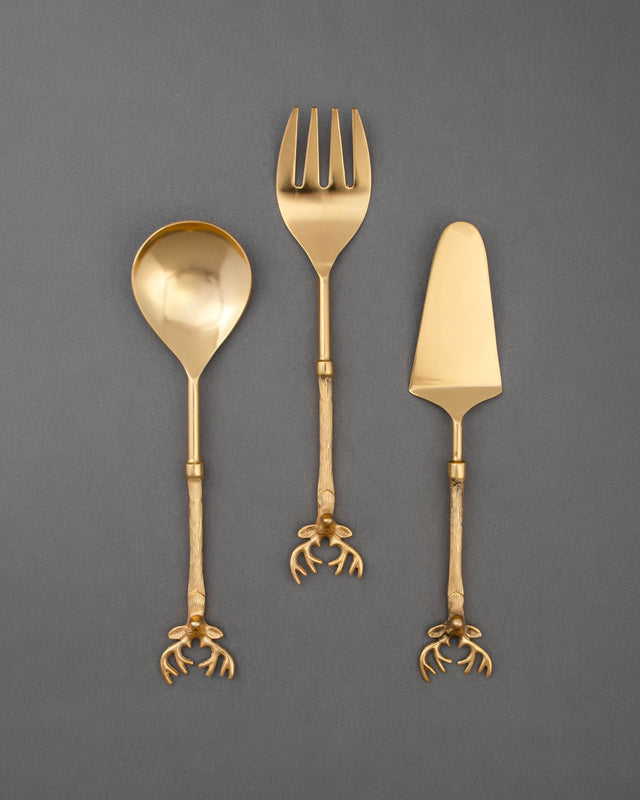 Doe Serving Spoon Set Of 3 - Silken