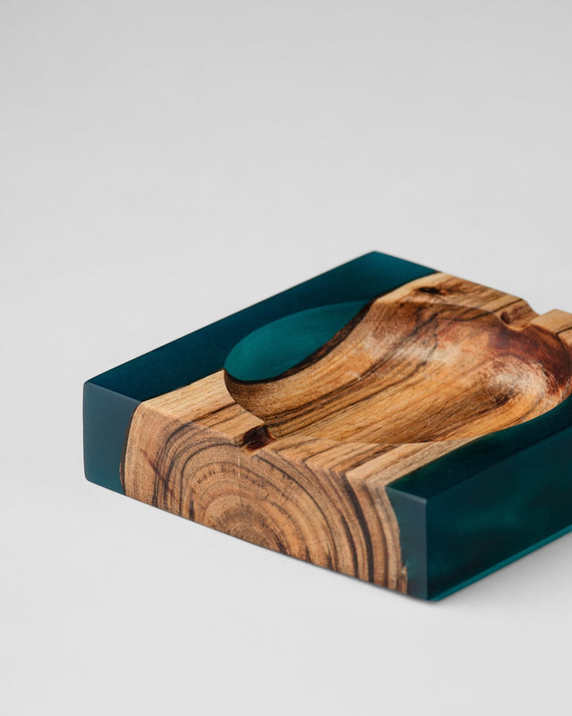 Island Paradise Wood And Epoxy Ash Tray - Silken