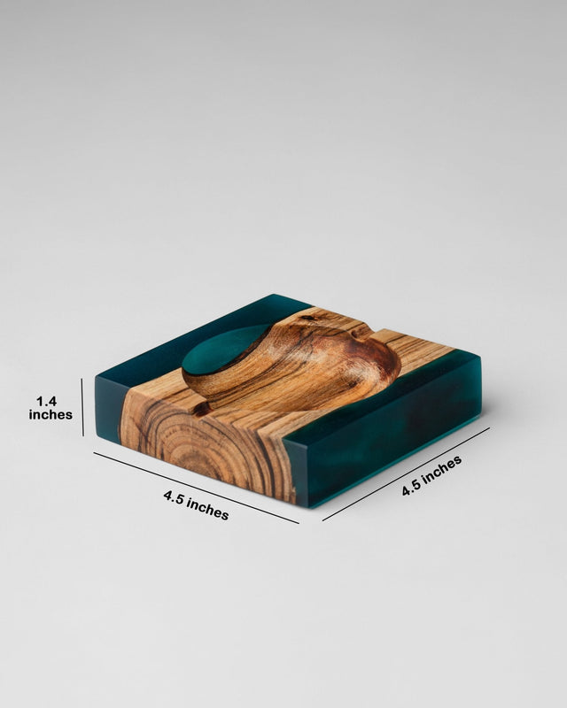 Island Paradise Wood And Epoxy Ash Tray - Silken