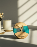 Island Paradise Wood And Epoxy Table Clock - Silken