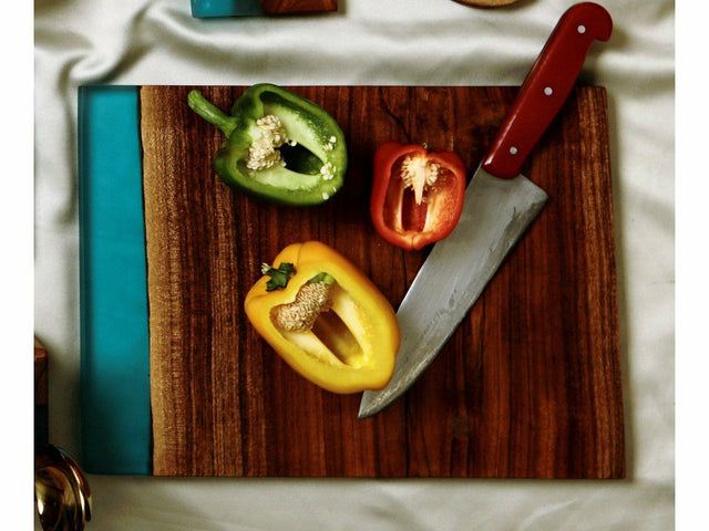 Island Paradise Wood Epoxy Cheese Board - Silken