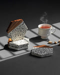 Terrazzo Wood Blend Coasters - Set of 4 - Silken