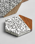 Terrazzo Wood Blend Coasters - Set of 4 - Silken