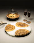 Icicle Wood and Epoxy Lazy Susane Serving Platters