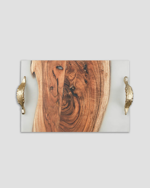 Icicle Wood And Epoxy Serving Tray - Large - Silken