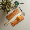 Icicle Wood Epoxy Platter with Paddle - Silken