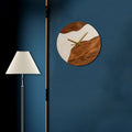 Icicle Wood Epoxy Wall Clock (Round) - Silken