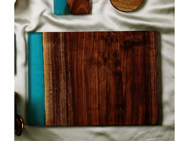 Island Paradise Wood Epoxy Cheese Board Serving Platters
