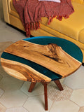 Island Paradise Wood & Epoxy Coffee Table - Silken