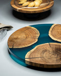 Island Paradise Wood Epoxy Lazy Susan - Silken