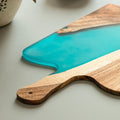 Island Paradise Wood Epoxy Platter with Paddle - Silken