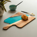 Island Paradise Wood Epoxy Platter with Paddle - Silken