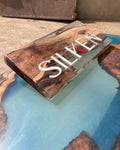 Wood & Epoxy Resin Name Plate - Silken