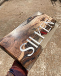 Wood & Epoxy Resin Name Plate - Silken