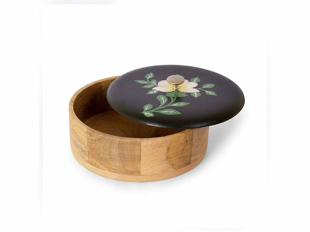 Wood Handpainted Roti Box - Silken