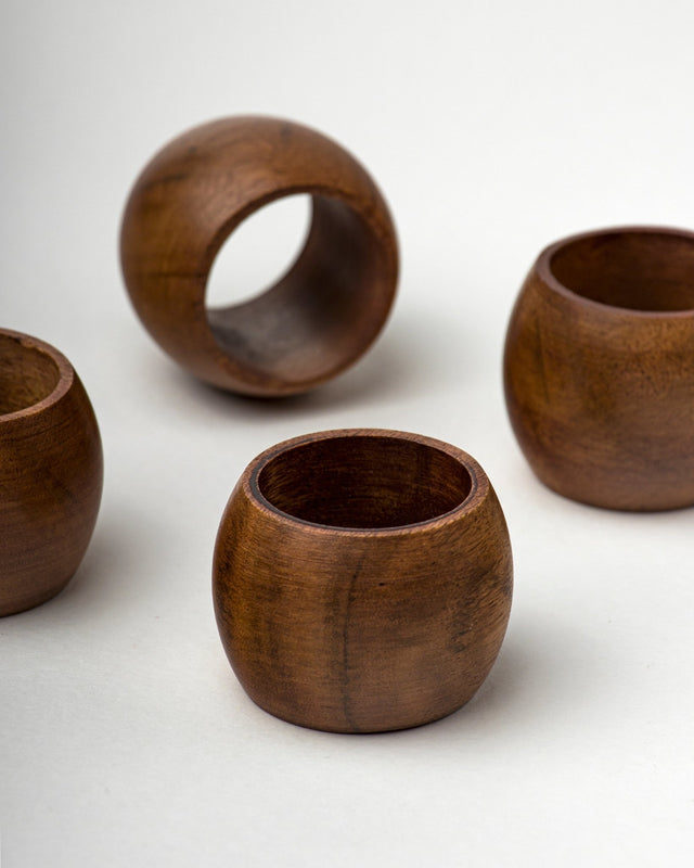 Wooden Napkin Rings - Oval - Silken